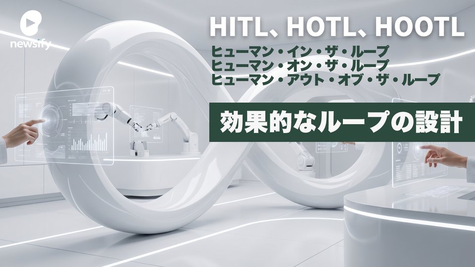 newsify サムネイル「HITL、HOTL、HOOTL — 効果的なループの設計」